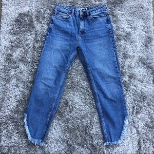 Topshop Raw Hem Skinny Ankle Jeans